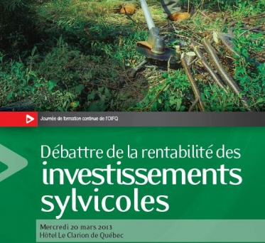 Bannière - Colloque -  Rentabilité des investissements sylvicoles