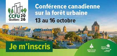 13 au 16 octobre 2026 – 16e Conférence canadienne sur la forêt urbaine